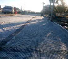 LAYING OF NON-WOVEN GEOTEXTILE AND GEO GRID Airport road Imphal